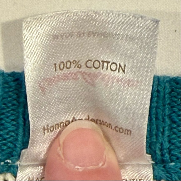 Hanna Andersson Fair Isle Sweater Boys 10 Girls Christmas Cotton Green Trees - Picture 4 of 5